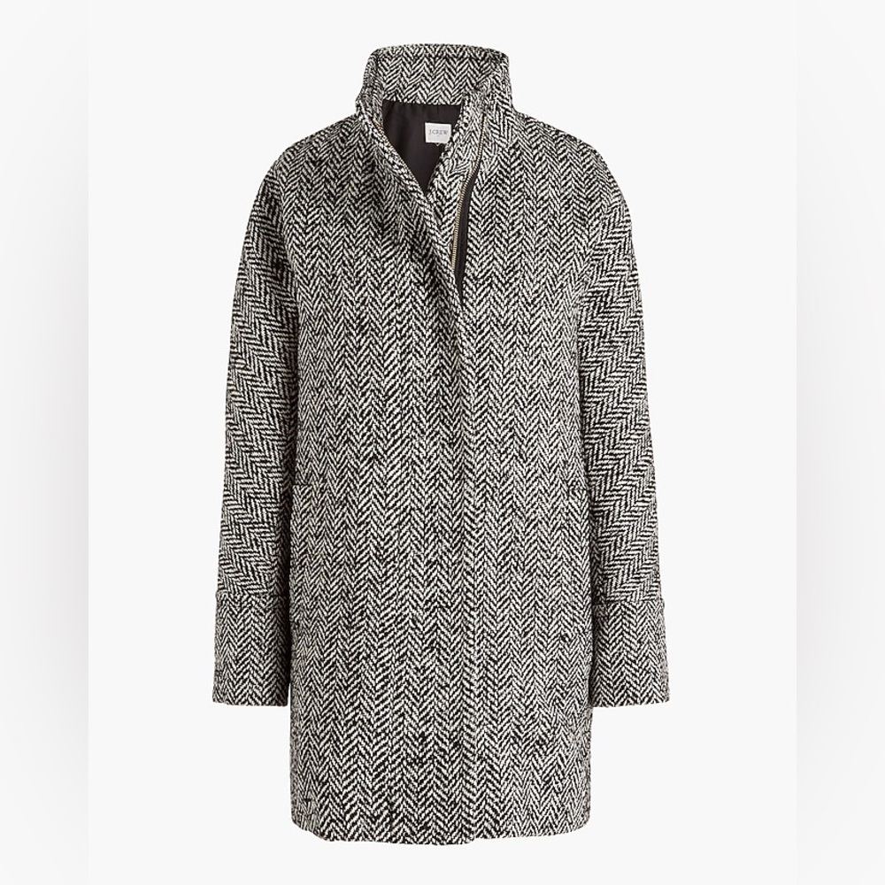 BNWT J. Crew Herringbone City Coat 0